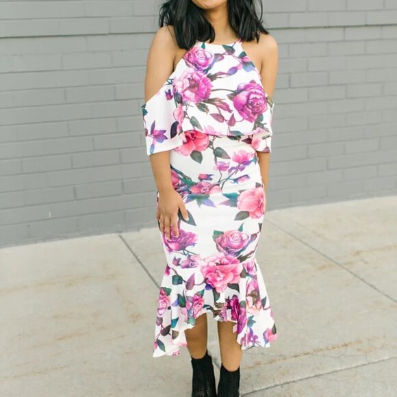 Show Stopper! Floral Bodycon Dress - Picture 1 of 10
